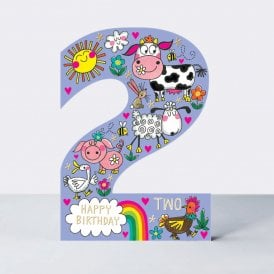 Cookie Cutters Age 2 Farm Birthday Card