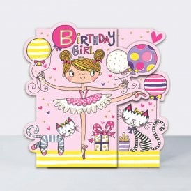 Hip Hop Ballerina Birthday Card