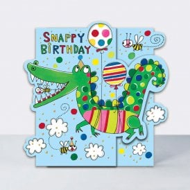 Hip Hop Crocodile Snappy Birthday Card