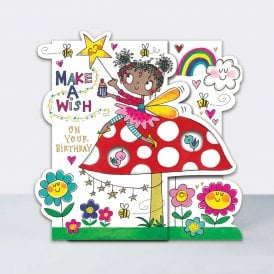 Hip Hop Make A Wish Fairy Birthday Card