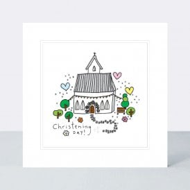 Pocket Rocket Christening Day Church Card