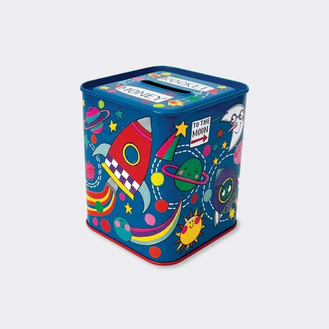 Rachel Ellen Designs Rocket Money Box Tin