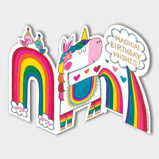 Rachel Ellen Designs Squiggles Unicorn Magical Birthday Card