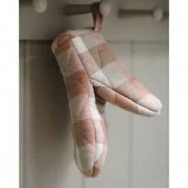 Double Check Salmon Pink Half Oven Glove