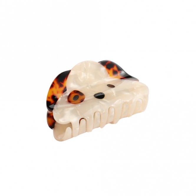 Red Cuckoo Cream & Tortoiseshell Dog Face Claw Hair Clip