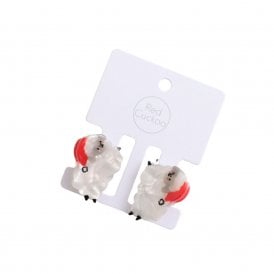 Mini Santa Sheep Hair Claws Twin Pack