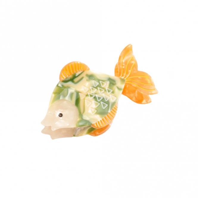 Red Cuckoo Orange Fish Claw Hair Clip
