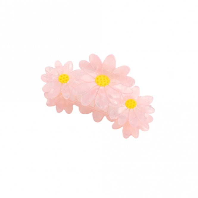 Red Cuckoo Pink Flowers Hair Claw Clip