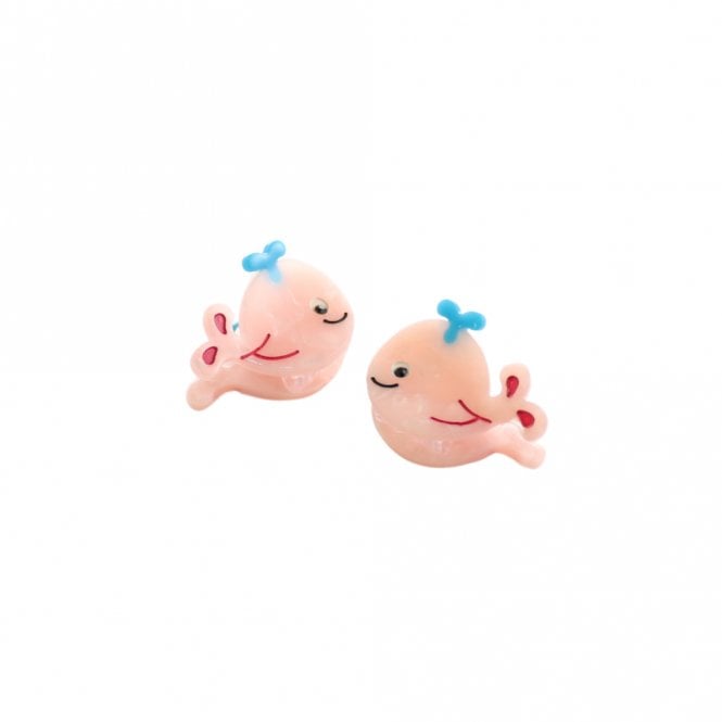 Red Cuckoo Pink Whale Hair Claw Clip Twin Pack