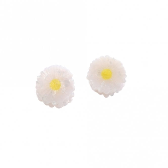 Red Cuckoo White Flower Hair Clip Twin Pack
