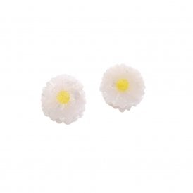White Flower Hair Clip Twin Pack