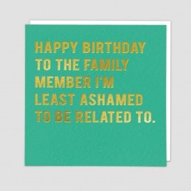 Ashamed Card