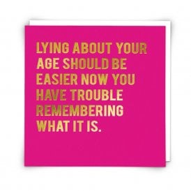 Lying About Your Age Card