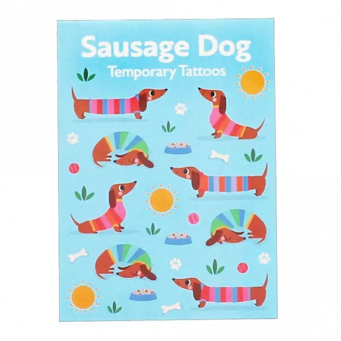 Rex London Sunny Sausage Dog Temporary Tattoos