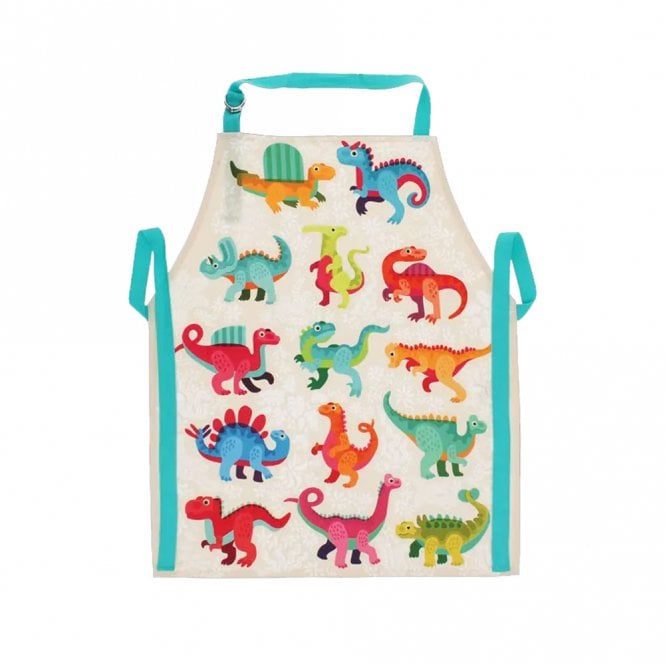Rex London Wipeable Cotton Children's Apron - Baby Dinosaurs
