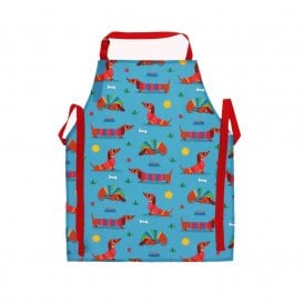 Wipeable Cotton Children's Apron - Sunny Sausage Dogs