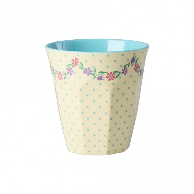 Rice Dots and Flowers Melamine Cup