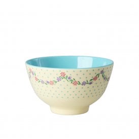 Dots and Flowers Melamine Small Bowl