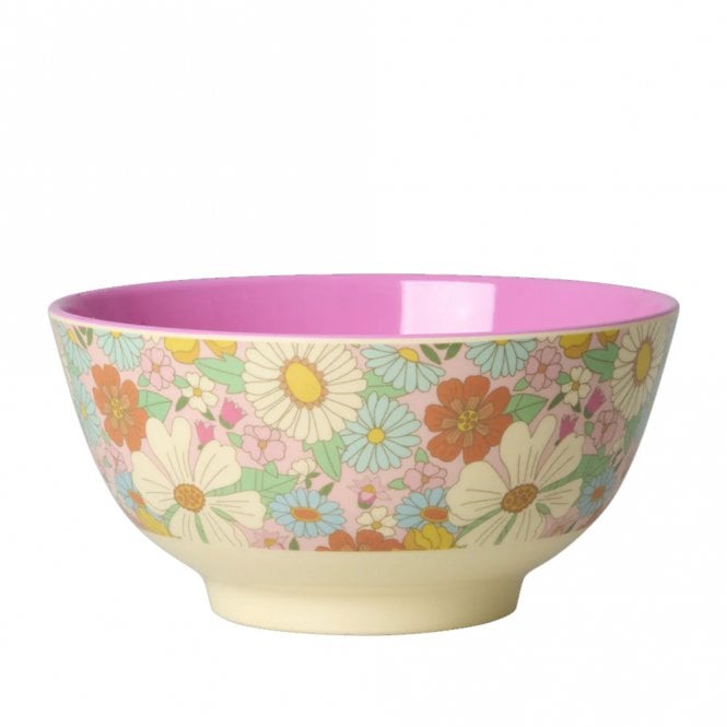 Rice Flower Power Melamine Medium Bowl