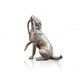 Limited Edition Miniature Bronze Labrador with Lead