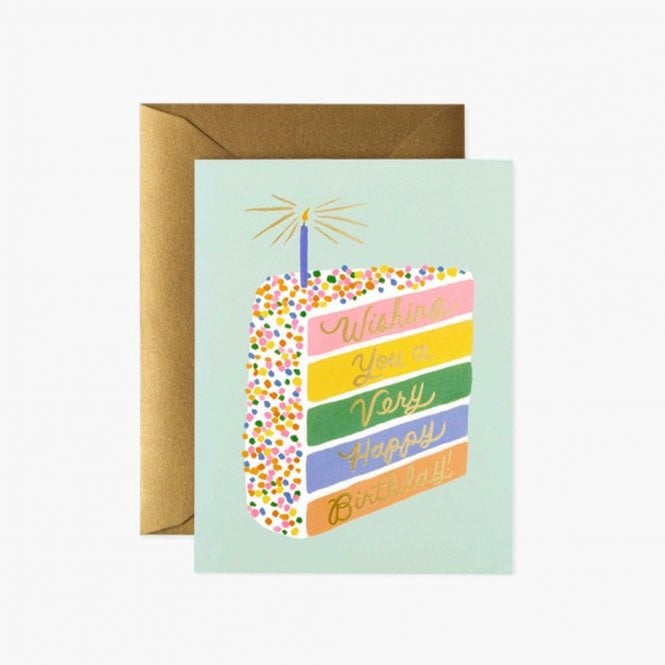 Rifle Paper Co. Cake Slice Happy Birthday Card