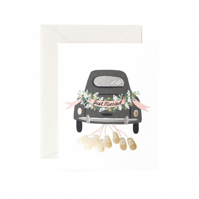 Rifle Paper Co. Just Married Getaway Car Card