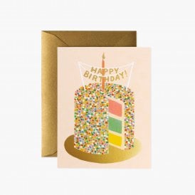 Layer Cake Happy Birthday Card