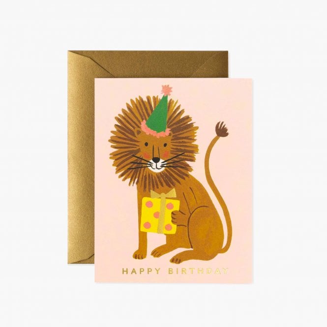 Rifle Paper Co. Lion Happy Birthday Card