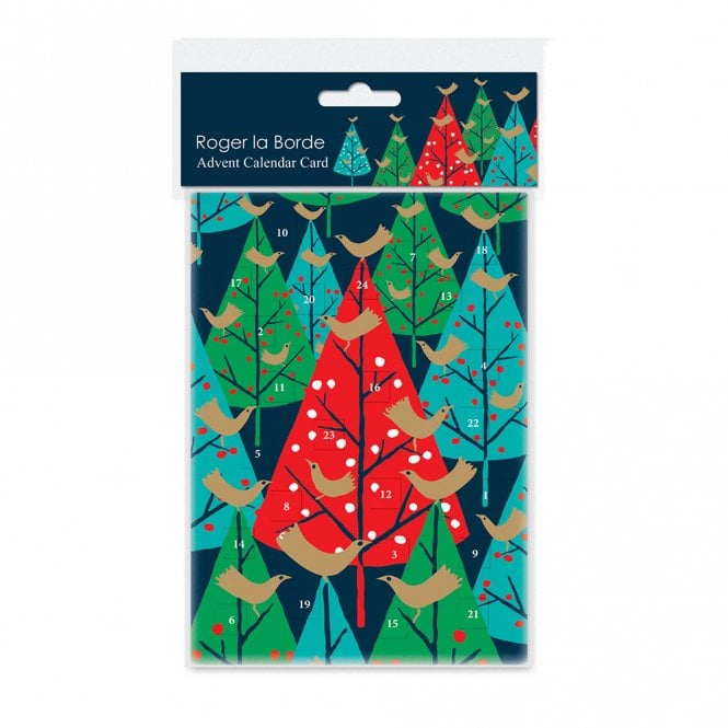 Roger la Borde Brilliant Birds Advent Calendar Card