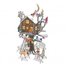Christmas Treehouse Pop & Slot 3D Advent Calendar (midnight card backing)