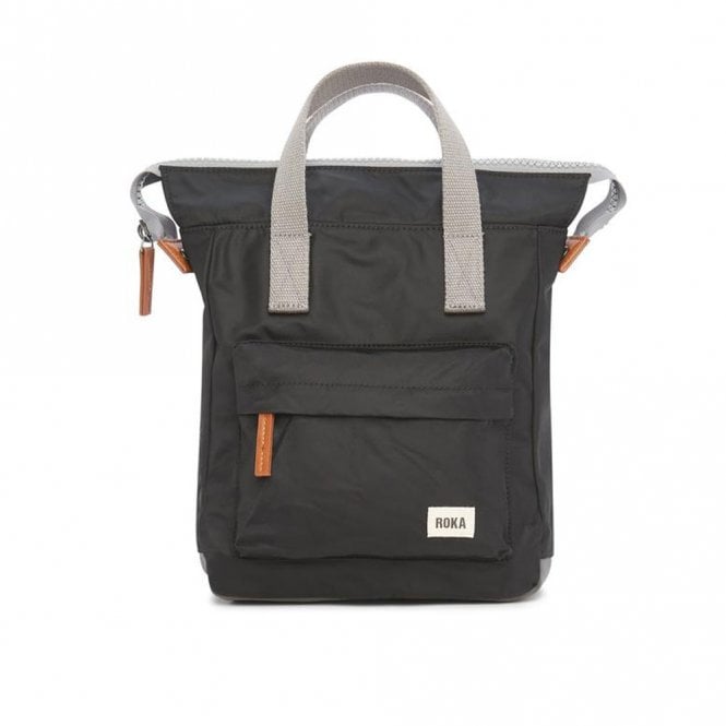 ROKA London Bantry B Black Small Recycled Nylon Rucksack