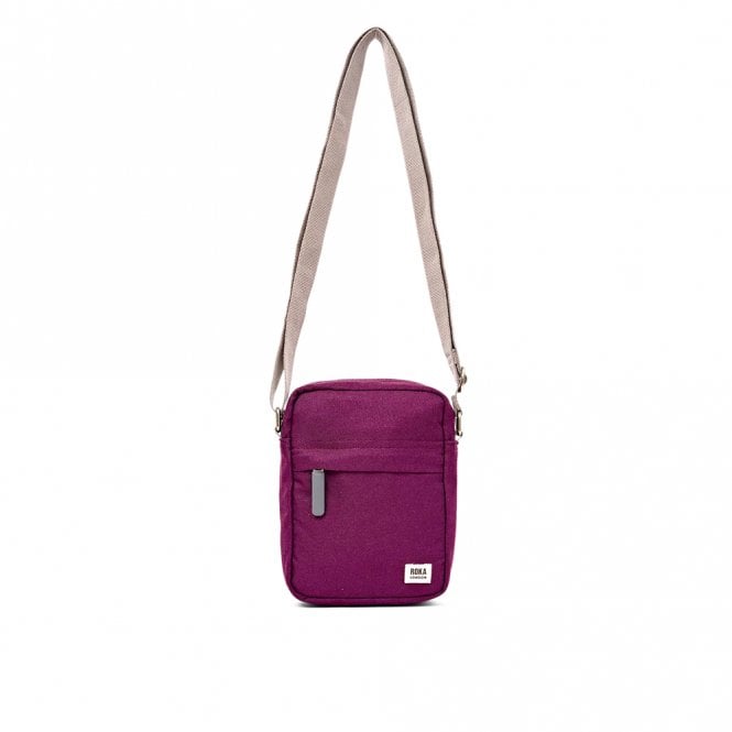 ROKA London Bond Cherry Lacquer Recycled Canvas Crossbody Pocket Bag