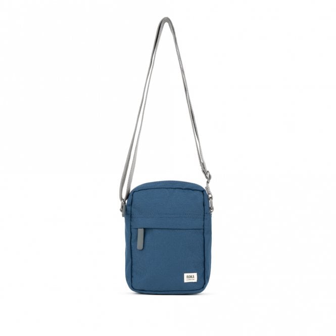ROKA London Bond Deep Blue Recycled Canvas Crossbody Pocket Bag