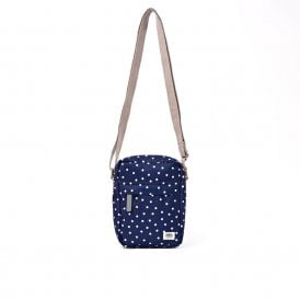 Bond Navy Polka Dot Recycled Canvas Crossbody Pocket Bag