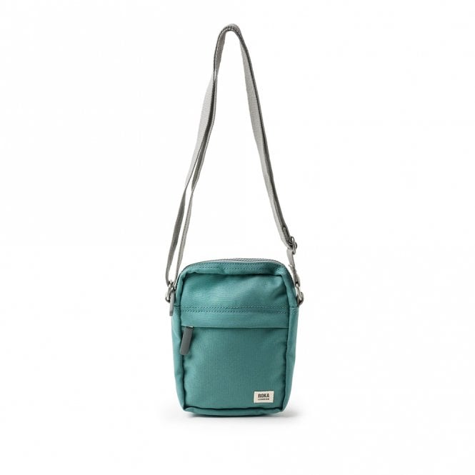 ROKA London Bond Sage Recycled Canvas Crossbody Pocket Bag