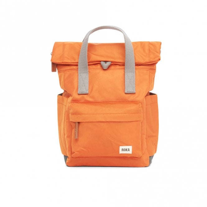 ROKA London Canfield B Burnt Orange Small Recycled Nylon Rucksack