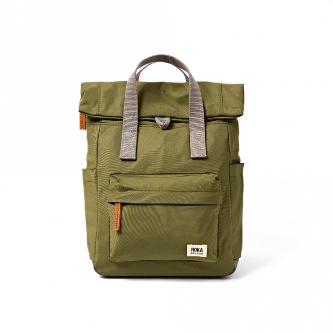 ROKA London Canfield B Chive Small Recycled Nylon Rucksack