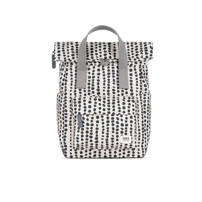 ROKA London Canfield B Linear Dot Small Recycled Canvas Rucksack