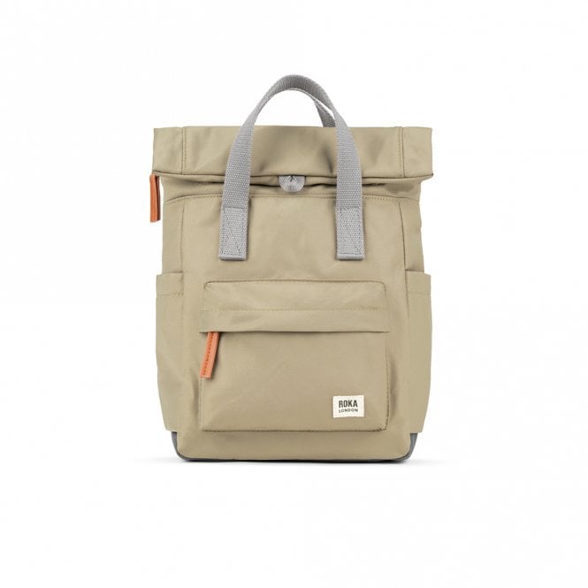 ROKA London Canfield B Taupe Small Recycled Nylon Rucksack