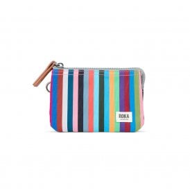Carnaby Multi Stripe Recycled Canvas Small Wallet