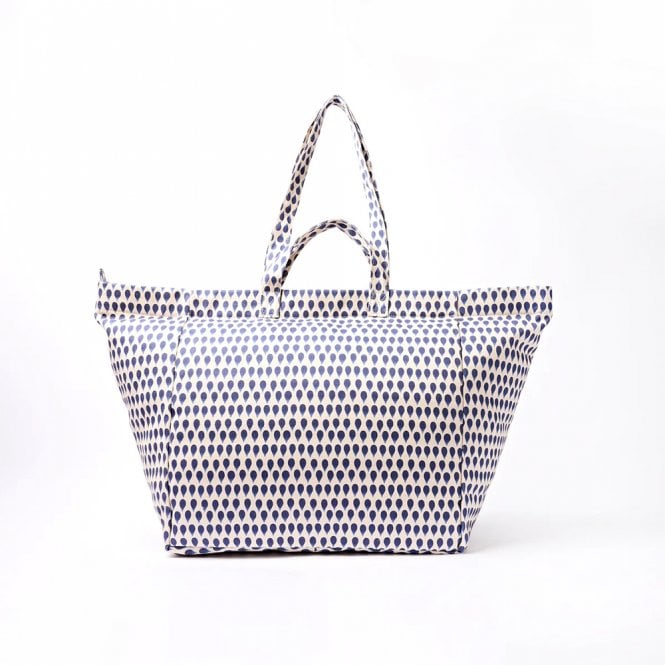 ROKA London Marylebone Demin Rain Indigo Cotton Canvas Tote Bag