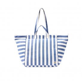 Marylebone Demin Stripe Cotton Canvas Tote Bag