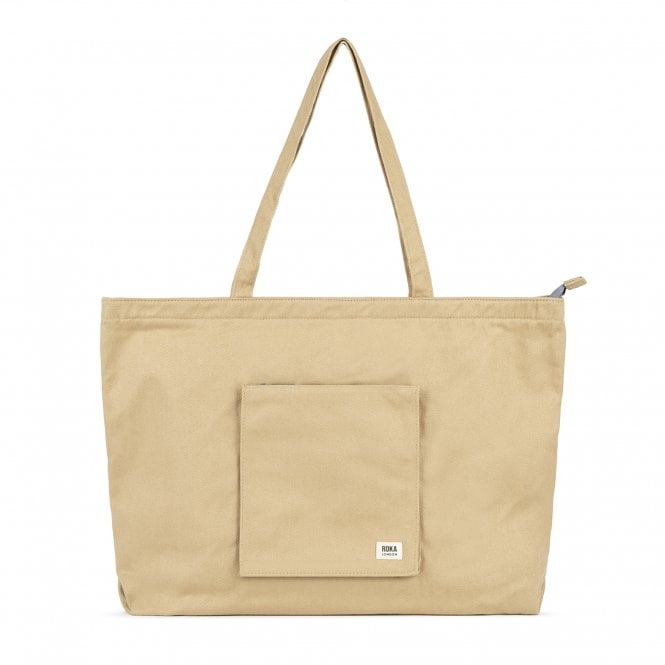 ROKA London Portobello N Khaki Large Cotton Tote Bag