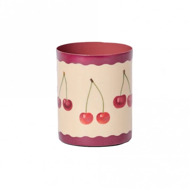 Roomytown Cherries Enamel Pot