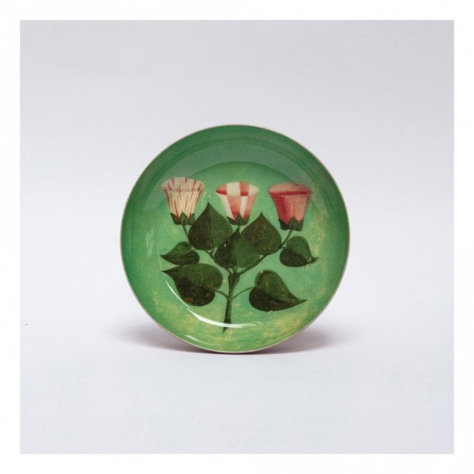 Roomytown Festival of Flowers Round Enamel Trinket Tray