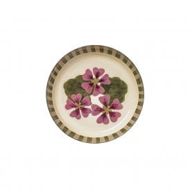 Geranium Round Enamel Trinket Tray