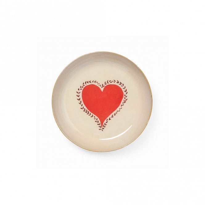 Roomytown Heart Round Enamel Trinket Tray