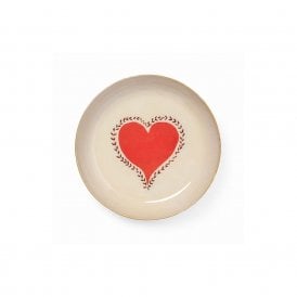 Heart Round Enamel Trinket Tray