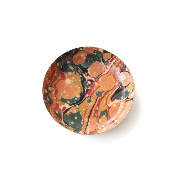 Roomytown Marbled Round Enamel Trinket Tray