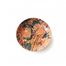 Marbled Round Enamel Trinket Tray